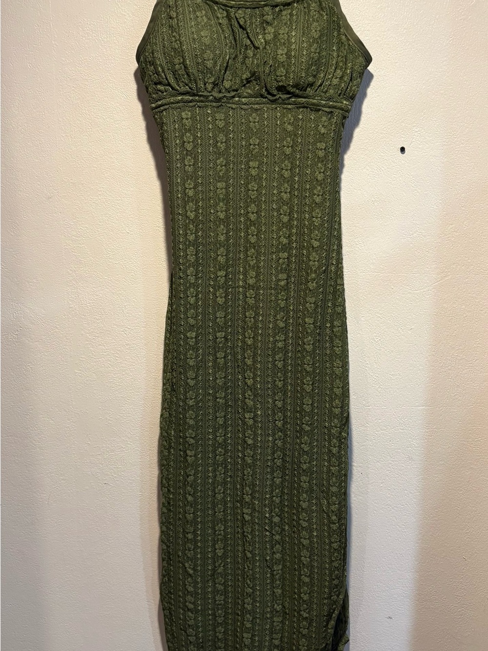 No Boundaries Olive Green Sleeveless Maxi Dress